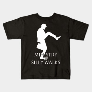 Ministry of Silly Walks white Kids T-Shirt